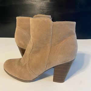 Tan booties by glaze size 9 lightly used